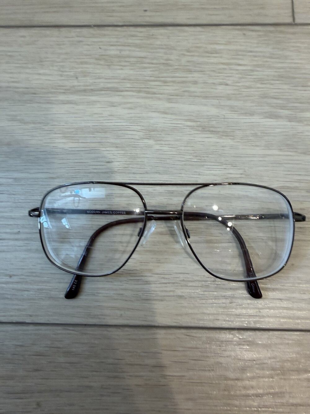 MODERN OPTICAL JAMES MEN'S METAL EYEGLASSES 58-17-145 COFFEE Frames Only
